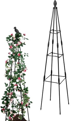 Rankhilfe für den Garten, Rankhilfe für Kletterpflanzen, platzsparende Struktur, stabile Wachstumshilfe, 25 x 120 cm, Outdoor-Lösung für Erbsen, Bohnen, Gurken, Gemüse, Balkonräume