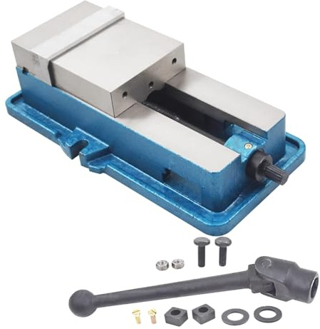 Precision Mill Vise 5 Inch CNC Milling Machine Vise Without Base for Milling Shaping and Drilling Machines Lockdown Vise Clamp