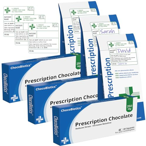 Gifts For Fathers Day Funny Prescription Chocolate Bar Box and Bag (Chocolate not included) - Valentines Day gift Get Well Soon Gift, Husband Dad Mum Women, Men