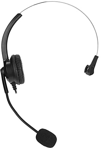 Telefonheadset med mikrofon och kontroll för callcenter affärskontor kommunikation tydliga samtal bekväm design roterbart pannband plug play