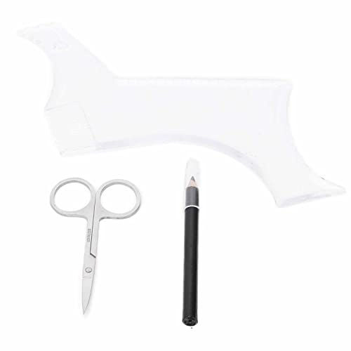Set di 3 strumenti per modellare la barba uomo, forbici, pettine, penna, strumenti professionali per lo styling della barba