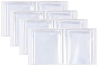 Small Picture Book for 4x4 Photos - 4 Pack,Clean Cover 10x10cm Photo Sleeves,24 Pages Holder 48 Pockets Pictures Each, Art Presentation Folder for Artwork,Waterproof Pocket Photo Holder