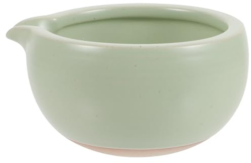 TOYANDONA Cuenco de Matcha Japonés de Cerámica para Ceremonia del Té Tamaño Compacto Color Azul Claro Ruyao Taza Tradicional para Té Matcha Adecuado para Hogar