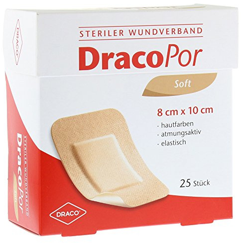 DRACOPOR Wundverband 8x10 cm steril hautfarben 25 St