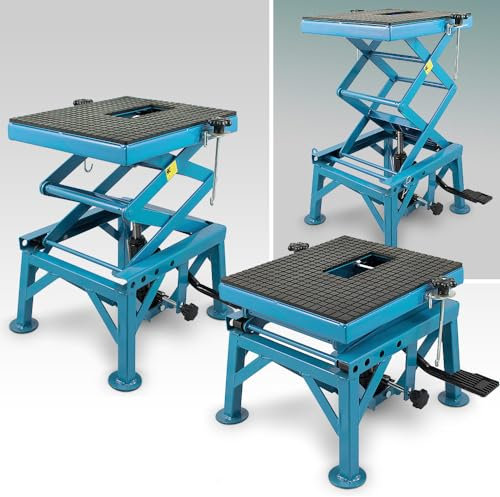 MS-Point BITUXX® Motorrad Ständer Montagebock Hebebühne hydraulische Motorradbühne Motorradhebebühne Bühne Motorradheber Enduro Montagelift