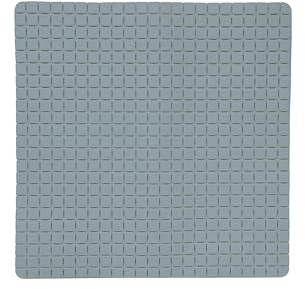 MSV – rutschfeste Duschmatte – Quadro-Gummi – 54 x 54 cm – Grau – Sicherer Duschboden – Für alle Bodenarten geeignet – Leicht zu reinigen
