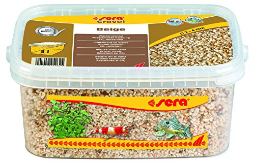 sera Gravel Beige 2-4 mm 3.000 ml - Beigefarbener Naturkies (Ø 2 - 4 mm) für alle Süß- und Meerwasseraquarien