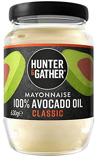Hunter & Gather Avocado Oil Mayonnaise 630g | Seed Oil Free I Made with Pure Avocado Oil and British Free Range Egg Yolk | Paleo, Keto, Sugar & Gluten Free Avocado Mayo