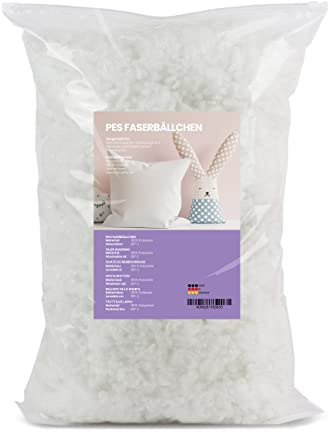 Primaflor PES Faserbällchen - Füllmaterial für Stofftiere, Kissen und Hundebetten - Waschbare Bastelwatte zum Füllen, Ausstopfen und Dekorieren - Allergikergeeignete Watte - 1 kg