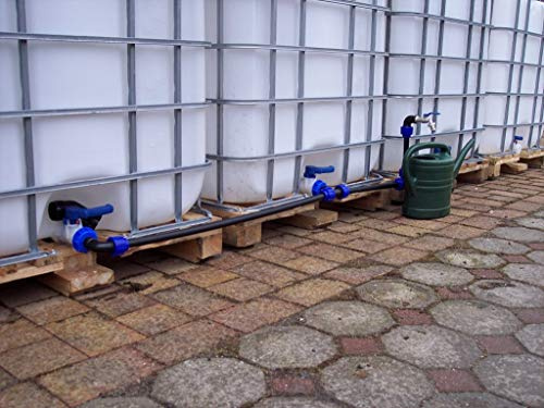 Verbindungsset Fuer IBC Regenwassertanks Regenfässern und Kanistern (Set für 2-6 Tanks) (5)
