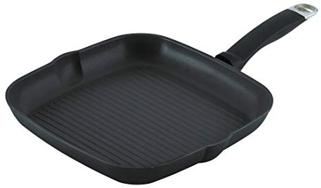 KUHN RIKON Bratpfanne-31466 Grill antiadherente TITANIO STAR apto para inducción, 28 x 28 cm, negro, Talla Única