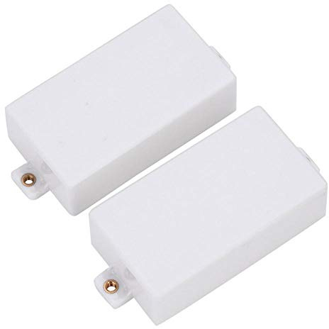 2-teilige Humbucker-Tonabnehmerabdeckungen, robuste Gitarren-Tonabnehmerabdeckungen Versiegelte Ersatzteile f¨¹r E-Gitarren(Wei?)Electric guitar accessories