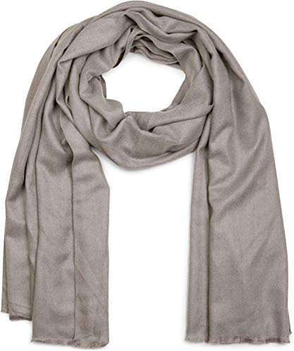 styleBREAKER Unisex Schal Stola Unifarben Fransen 66x193cm | Weiche Haptik. winterfest. wärmendes Material. Einheitsgröße. vielseitig tragbar. klassisches Design.