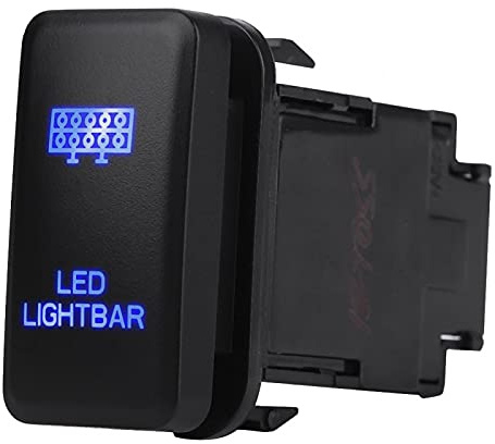 Qiilu Automatischer Auto Wippschalter 12V blau LED für LED-Lichtleiste für Landcruiser K3m585