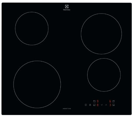 Electrolux Serie 300 KIB60424CK Nero Da incasso 60 cm Piano cottura a induzione 4 Fornello(i)