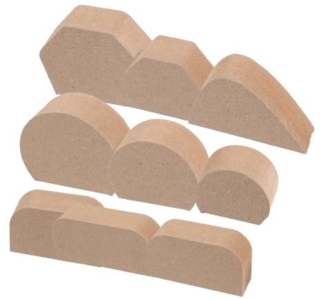 EXCEART 9 Moldes para Formar Asas de Tazas de Cerámica Tablero de Densidad, Herramienta para Modelar y Crear Asas en Diferentes Estilos para Manualidades DIY