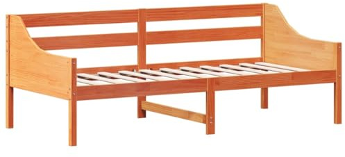 vidaXL Tagesbett ohne Matratze Wachsbraun 100x200 cm Massivholz Kiefer