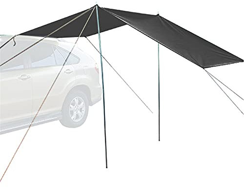 Auto Markise | wasserdichte Auto markise sonnenunterkunft | 440x200cm Sonnensegel Camping Heckzelt Sonnensegel Wohnwagen Tarp Sonne schelter für Auto SUV Wohnwagen Outdoor Camping