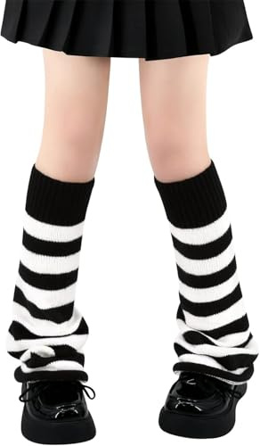 FENXIXIONE Y2k Goth Leg Warmers for Women Harajuku Kawaii Leg Warmers Fuzzy Long Warmer Leg Warmers