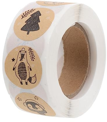 HAPINARY 2 Rollen Mit 500 Stück Wiederverwendbares Stickerbuch Für Weihnachtsgeschenkpapier Etiketten Namensaufkleber Für Feiertage Stickerrolle Scrapbooking-aufkleber