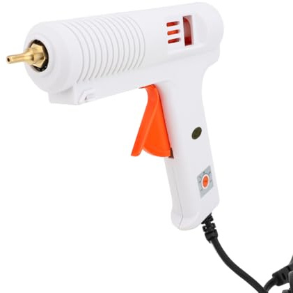 Pistola per Colla a Caldo 11 Mm, Pistola per Colla a Caldo 120 W, Temperatura Regolabile, Pistola per Colla a Caldo Industriale con Ugello in Rame, Materiale ABS, per