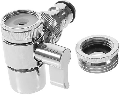 Veemoon Faucet Diverter Valve Sink Hose Attachment Faucet Adapter for Garden Hose