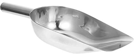 Homoyoyo Edelstahl Küchenmehlschaufel Und Eisschaufel – Multifunktionale Schaufel Für Eiswürfel - Mehl Und Snacks – Robustes Barwerkzeug Für Küche Und Party – 30 Cm Länge