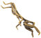 Luqeeg Estatua de Mantis de Cobre Vintage, Figura de Mantis de Oración de Oro de 2 Piezas, Adorno Decorativo de Mini Animales, Adorno de Escritorio de de Metal Pequeño para Mesa de té, Escritorio,