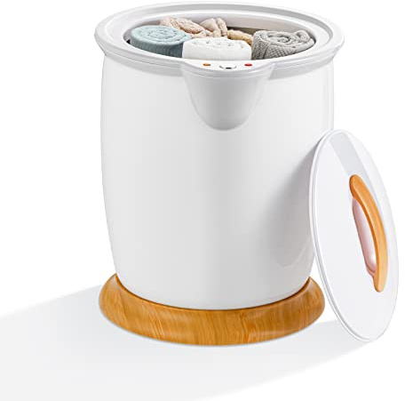 Multigot 20L Towel Warmer Bucket, Large Electric Heated Washcloth Warmer with Fragrance Holder, Removable Lid & Auto Shut Off, Luxury Towel Heater Gifts for Bathrobes Blankets (White)