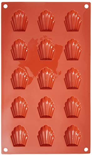 silikomart, 20.031.00.0060, Stampo in silicone Madeleine, Mini, Terracotta (1 pezzo)