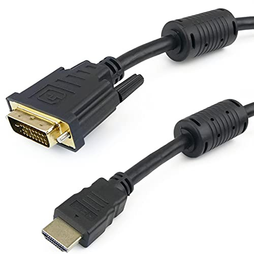 BeMatik - Super câble HDMI 1.4 HDMI Type A mâle vers DVI-D mâle 3 m