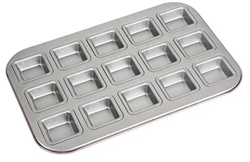 Zenker creative studio Snack-Backblech, Backform für Blätterteig, Backblech mit Antihaftbeschichtung für 15 Snacks, kreatives Backen (Farbe: rosa, silber), Menge: 1 Stück