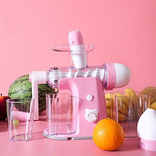 H Juicer Manual Juicer Home Multifunctional Child Mini Wheat Grass Juice Handle Fruit Juice Machine,Pink