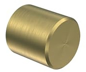 INTERDECO Gardinenstangen Endstücke Kappe, aus Metall, Messing-Optik, für Vorhangstangen 20 mm und Innenlaufstangen, Typ 1120131, 2 Stück