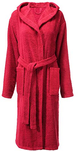 CelinaTex S-XXL Bademantel Kapuze Uni lang aufgesetzte Taschen Damen Herren Unisex warm Frottee Baumwolle Morgenmantel, Sauna, Spa, Pool, Bad, flauschig und komfortabel OEKO-TEX Arizona