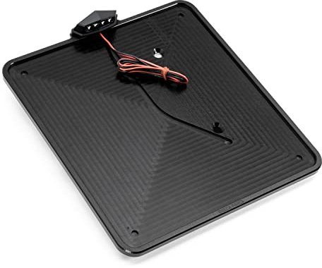 Delta Parts Kennzeichenhalter Breeze universal 180x200 mm mit LED | Kennzeichenplatte aus 6 mm Aluminium, universell für Motorräder; schwarz eloxiert oder hochglanzpoliert.