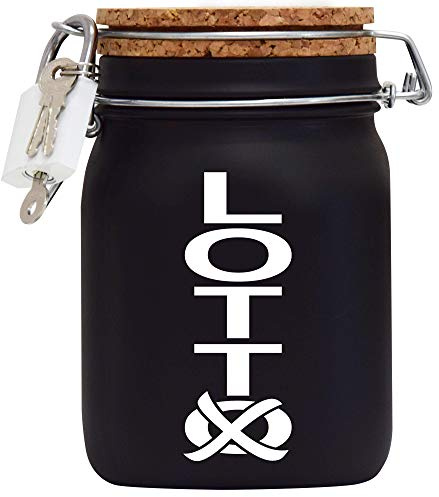 Spardose Lotto Geld Geschenk Idee Schwarz L