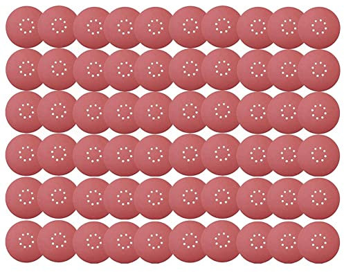 liovitor 30 StüCke Klett Scheiben Gestanzt, Schleifen Scheiben Durchmesser 225Mm 8 LöCher Schleifen Papier KöRnung P40/60/100/120/180/240