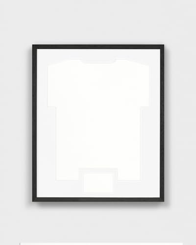 ARTIS - Bilderrahmen für Trikot - Trikotrahmen Fußball aus Holz - Objektrahmen 52,5x62,5x3 cm - Handball, Volleyball Trikot Rahmen – Jersey Frame für Sporttrikots – Frametheshirt Basic Schwarz