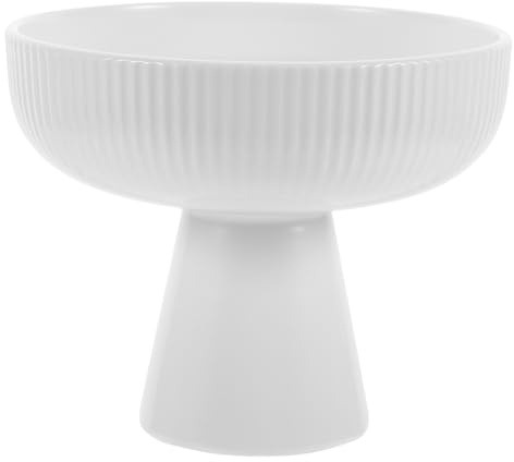 Luxshiny Tasse À Dessert En Céramique - Bols À Crème Glacée À Pieds Blancs Bols À Dessert Réutilisables Pour Dessert Coupe Glacée Crème Glacée Fruits Salade Collation 12X12x10cm