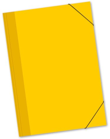 itenga große Zeichenmappe DIN A2 - Farbauswahl - Gummizugmappe Sammelmappe - für Kinder Jugendliche Schüler Mädchen Jungen Erwachsene (gelb)