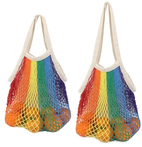 Netzbeutel,Osuter 2 Piece Einkaufsnetz Netztasche groß,Netz Einkaufstasche Wiederverwendbar,Ideal für Ager Obst Gemüse Markt/Lebensmittel Einkaufen,Netz für Sandspielzeug