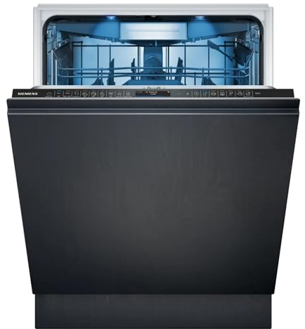 Siemens SX87TX02CE, iQ700, lavavajillas XXL totalmente integrado, 60 cm, lavavajillas inteligente, fabricado en Alemania, cajón para cubiertos, secado de zeolita, varioSpeed Plus, programa inteligente