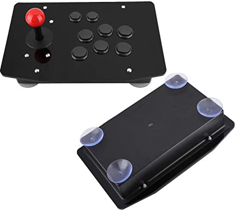 Yctze Black Rocker Game Joystick, 8 Button Game Handle Controller for PC, Fight Stick, Electronic Games and Surroundings