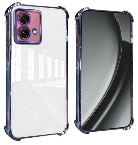 GOGME Funda para Motorola Moto G84 5G Esquinas Reforzadas con Protector Cámara Carcasa/TPU Anti - Arañazos Antigolpes Suave Clara Design - Azul