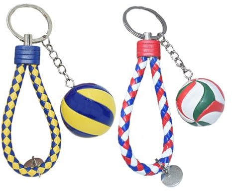 Porte-Clés De Volley-Ball Cadeaux De Volley,2Pcs Porte Clés volley-ball, Accessoires Personnalisés, Keychain Cute pour le Sac à Dos, le Porte-monnaie, comme Cadeau d'anniversaire pour Filles