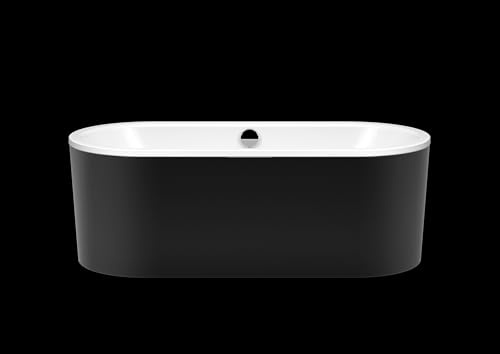 Kaldewei CLASSIC DUO Oval, freistehende Badewanne, 170x75x42 cm, mit Schürze Außenfarbe alpinweiß, 113-7, 291449233701, Farbe: Schwarz