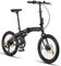 Licorne Bike Phoenix 2D Cross 20 Zoll Aluminium Faltrad Klapprad Scheibenbremse Discbremse Faltfahrrad Herren Damen 7 Gang Kettenschaltung Folding City Bike Alu-Rahmen (Spoke Wheels, Schwarz/Gold)