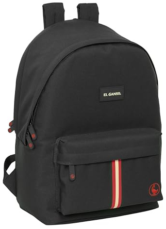 Safta El GANSO BASICS 15,6 tum och USB-datorryggsäck, perfekt för ungdomar i olika åldrar, återvunnet tyg, bekvämt och mångsidigt, kvalitet och styrka, 31 x 18 x 44 cm