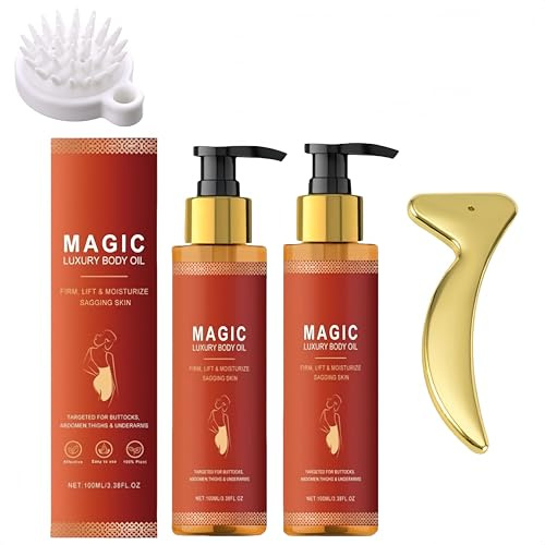 Aureva Magic Olio Per Il Corpo Rilassamento Della Pelle,Olio Rassodante Corpo,Per glutei, Addome, Cosce E Braccia